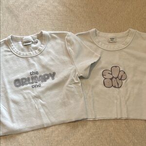 Sunday Best White Graphic Crop Tops